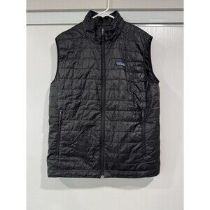 Patagonia Mens Nano Puff Puffer Quilted Vest M Full Zip Logo Hiking